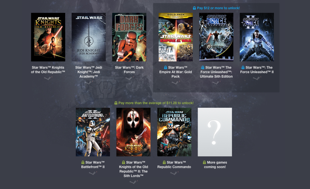 Новый Humble Bundle включает девять игр по «Звездным войнам». - Изображение 1 Новый Humble Bundle включает девять игр по «Звездным войнам». - Изображение 1